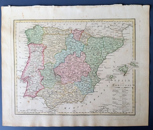 Mappa spagna portogallo 1808 - spagna,