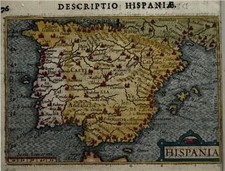 1618 MAP SPAIN AND PORTUGAL BY