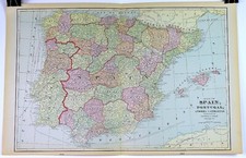 Mappa Spagna Portogallo anni