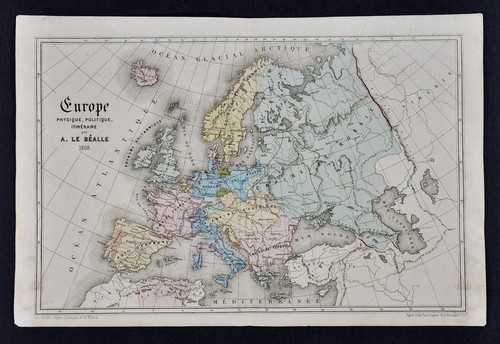 Mappa bealle 1868 europa - 1868,