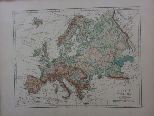 1897 mappa europa terra - mappa,