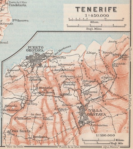 Tenerife mappa originale 1929 - tenerife,