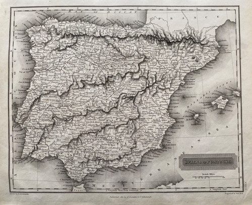 Mappa antica 1817 - ;, spagna