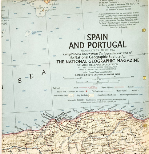 1965 spagna portogallo mappa - 1965,