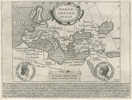 Mappa antica romani imperii - antica, "romani