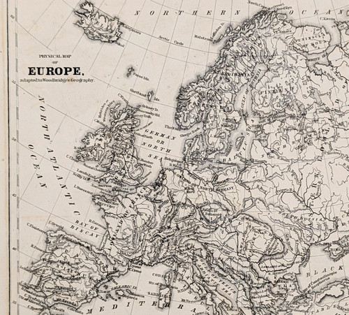 1843 mappa europa originale - 1843,