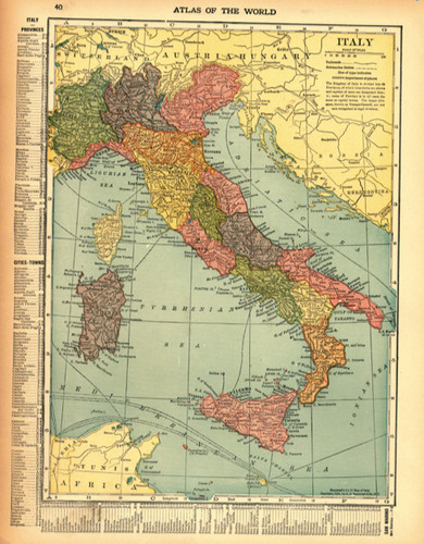 Mappa originale 1912 - , italia