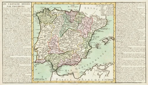 Mappa antica l - mappa, l'espagne