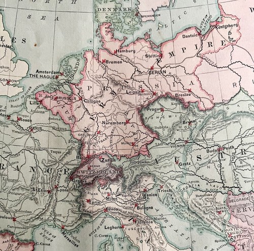 1879 mappa europa geografia - 1879,